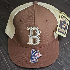 Brooklyn DODGERS Cooperstown Collection Brown Baseball FITTED Cap 7 3/8
